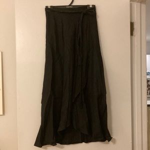 Aritzia Wilfred linen wrap skirt
